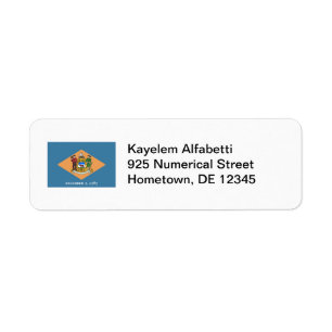 Delaware Flag Return Address Label