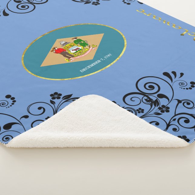 Delaware flag sherpa blanket (3/4)