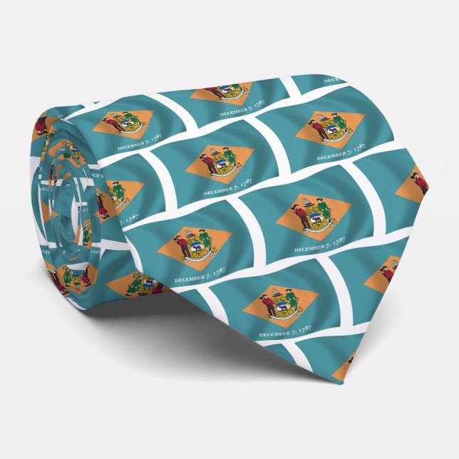 Delaware Flag Tie (Rolled)