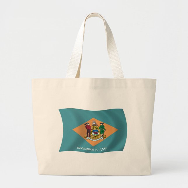 Delaware Flag Tote Bag (Front)