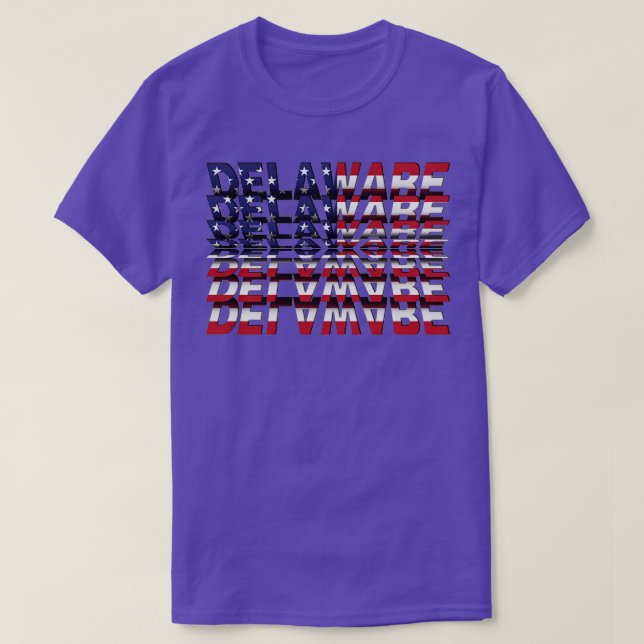 Delaware Flip Text effect T-Shirt (Design Front)
