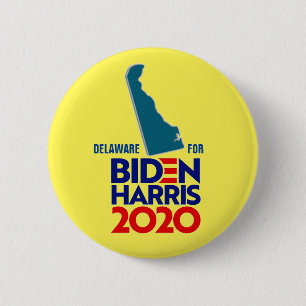 Delaware for Biden Harris 2020 6 Cm Round Badge