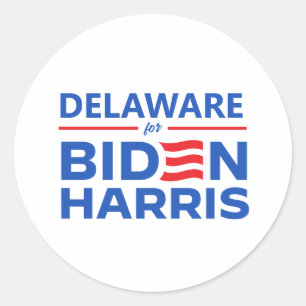 Delaware for Biden Harris Classic Round Sticker