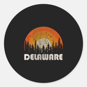 Delaware - funny nature vintage hiking 60s 70s 80s classic round sticker