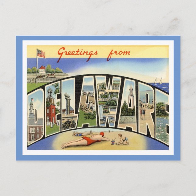 Delaware Greetings From US States Postcard (Front)