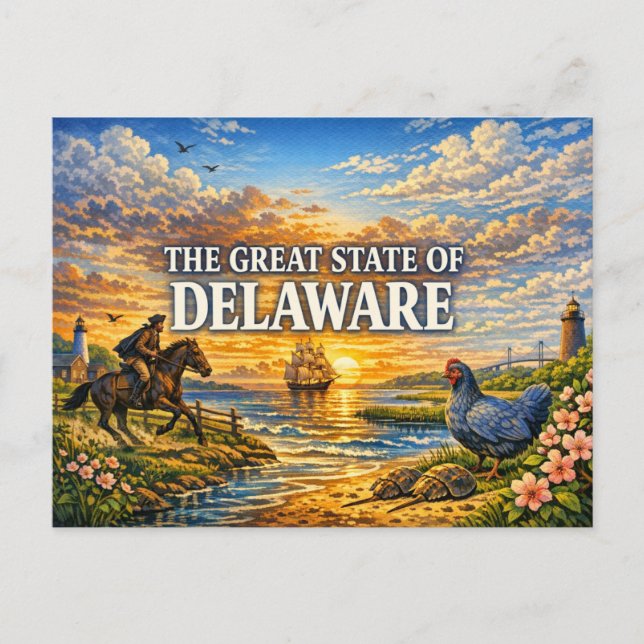 Delaware Greetings Postcard  (Front)