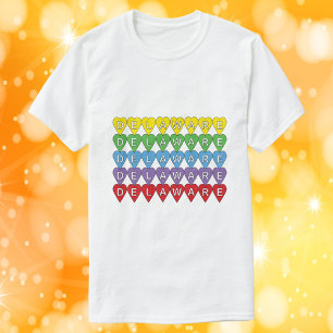 Delaware Hearts Colourful Rainbow T-Shirt