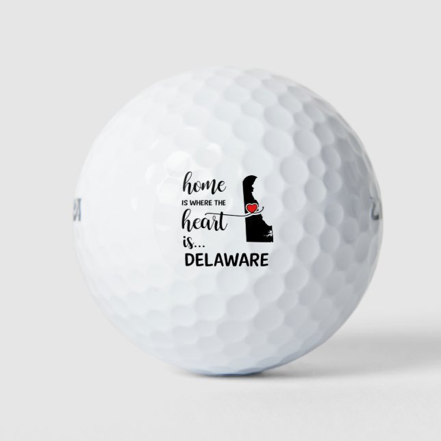 Delaware home is where the heart is golf balls (Front)