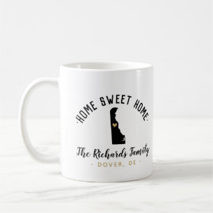 Delaware Home Sweet Home Family Monogram Mug