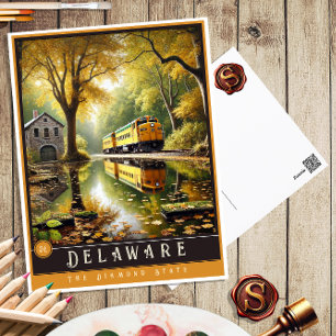 Delaware Hyper-Realistic State Postcard