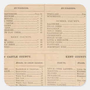 Delaware Index Square Sticker