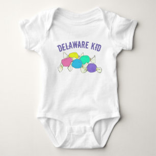 Delaware Kid Salt Water Taffy Candy Beach DE Baby Bodysuit