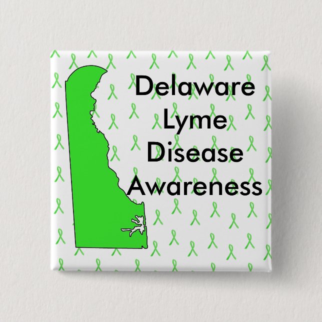Delaware Lyme Disease Awareness Button (Front)