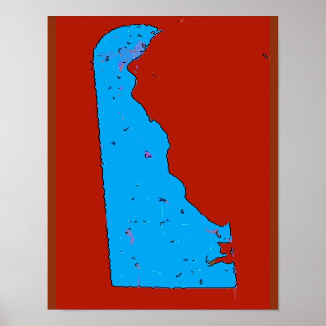 Delaware Map Poster (Front)