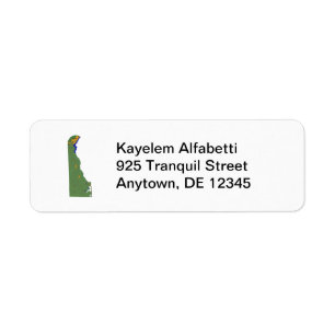 Delaware Map Return Address Label