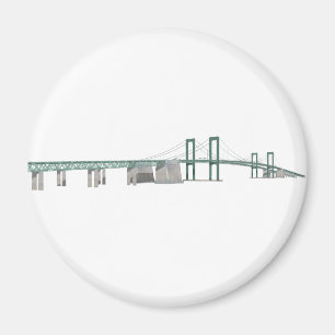 Delaware Memorial Bridge: 3D Model: Magnet