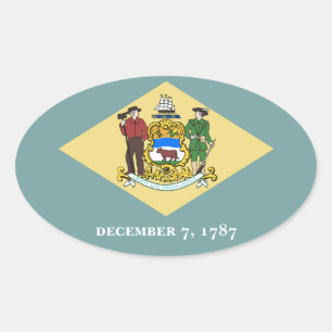 Delaware Oval Sticker