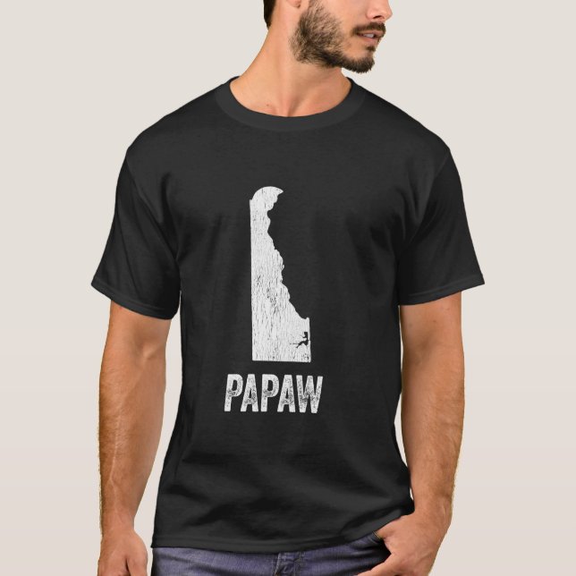 Delaware Papaw Delaware Silhouette State Coolest G T-Shirt (Front)