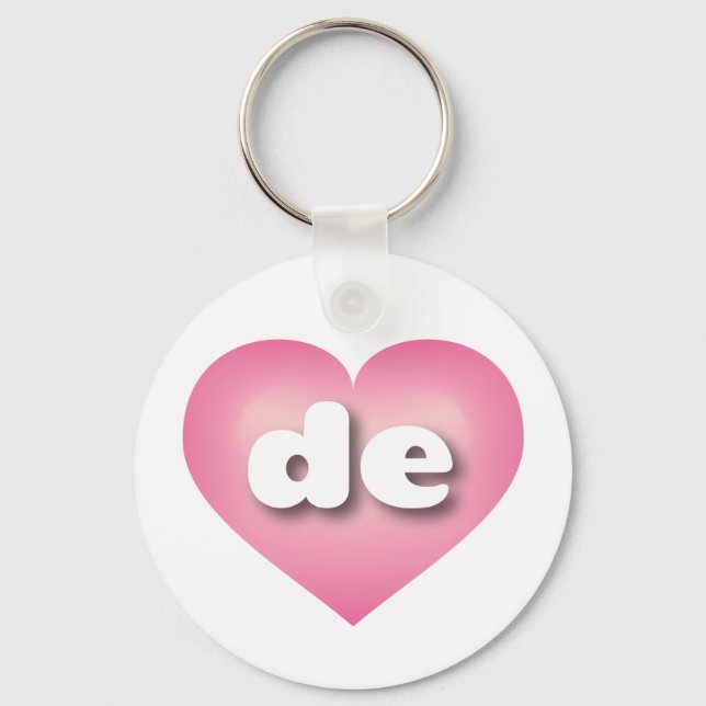 Delaware pink fade heart - I love de Key Ring (Front)