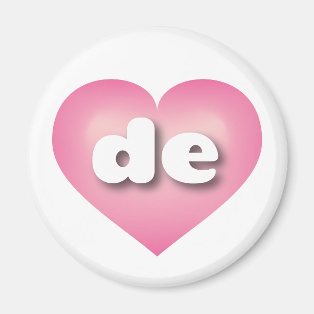 Delaware pink fade heart - I love de Magnet (Front)
