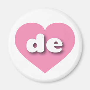 Delaware pink heart - I love de Magnet