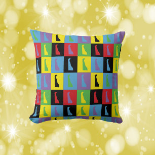 Delaware Pop Art State Pattern Cushion