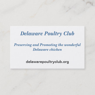 Delaware Poultry Club recruitment cards