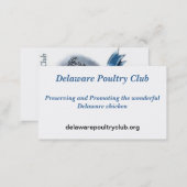 Delaware Poultry Club recruitment cards (Front/Back)