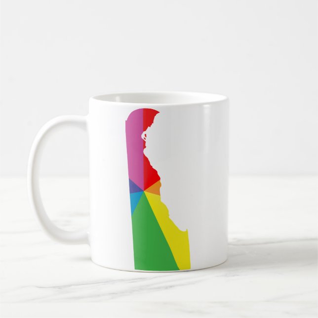 delaware pride. angled. coffee mug (Left)