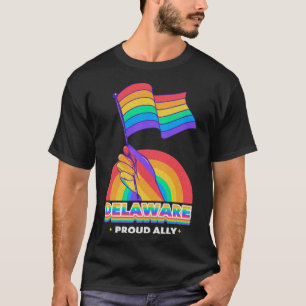 Delaware Proud Ally Pride Month LGBTQ LGBT Communi T-Shirt