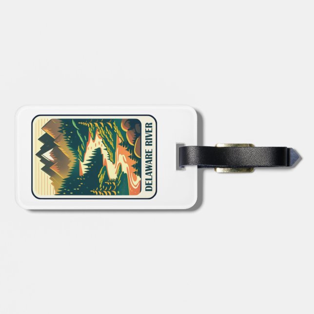 Delaware River Colours Luggage Tag (Back Horizontal)