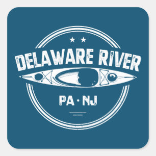 Delaware River Kayaking Square Sticker