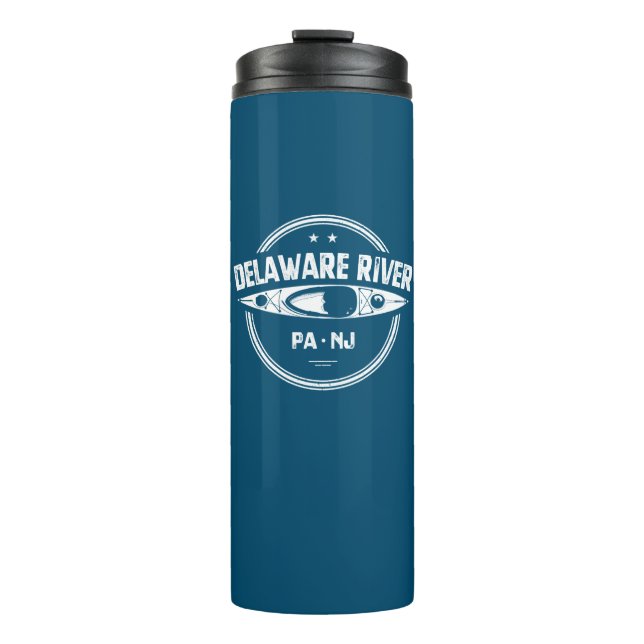 Delaware River Kayaking Thermal Tumbler (Front)