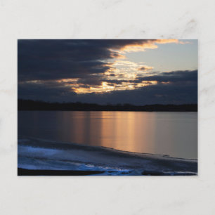 Delaware River Winter Sunset Postcard