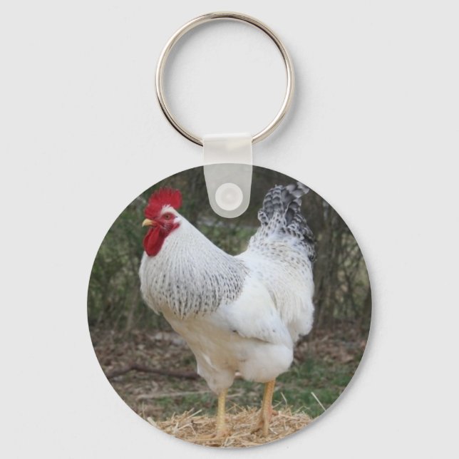 Delaware Rooster Elvis Key Ring (Front)