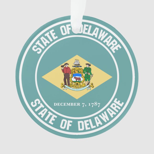 Delaware Round Emblem Ornament (Front)
