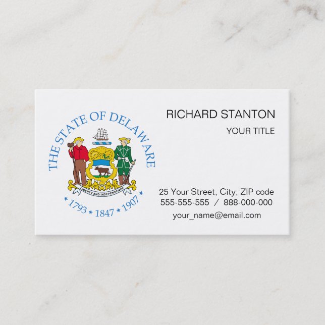 Delaware sign business card (Front)