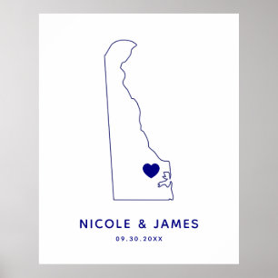 Delaware Sign, Wedding or Reception Welcome  Poster