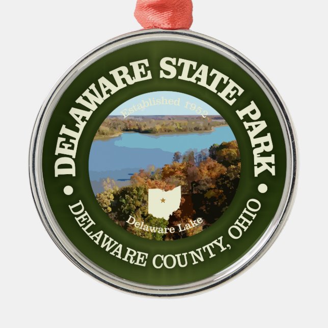 Delaware SP Metal Tree Decoration (Front)