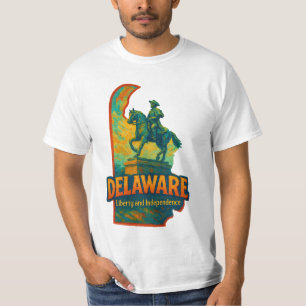 Delaware State Artistic T-Shirt – Oil Paint...