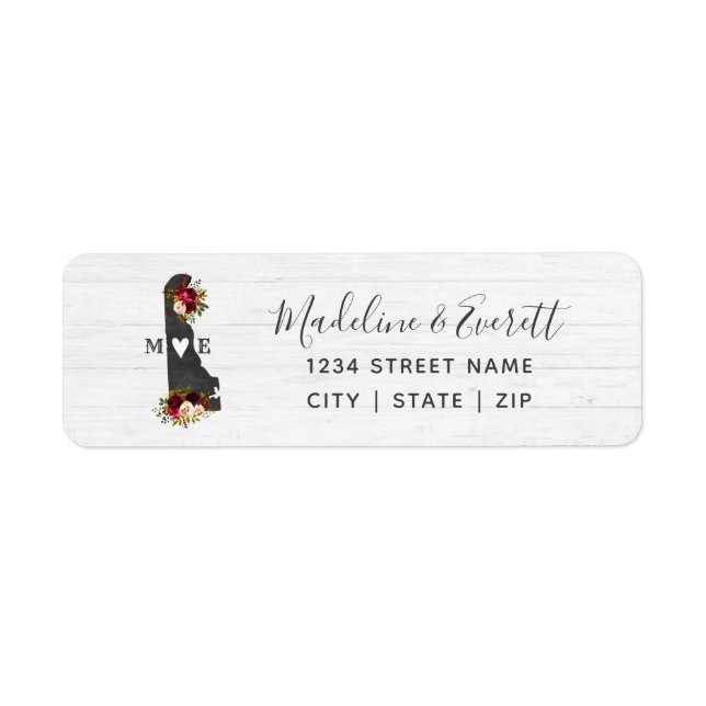 Delaware State Destination Wedding Return Address (Front)