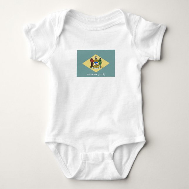 Delaware State Flag Baby Bodysuit (Front)