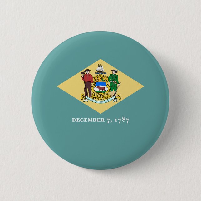 Delaware State Flag Design 6 Cm Round Badge (Front)