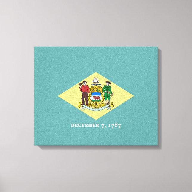 Delaware State Flag Design Canvas Print (Front)