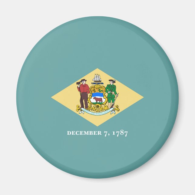 Delaware State Flag Design Magnet (Front)