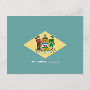Delaware State Flag Design Postcard
