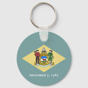 Delaware State Flag Key Ring