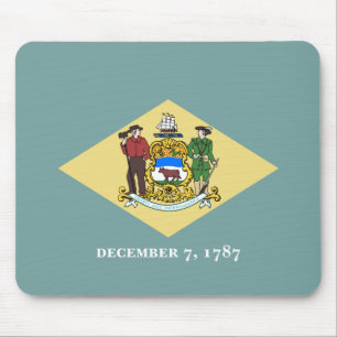 Delaware State Flag Mouse Mat