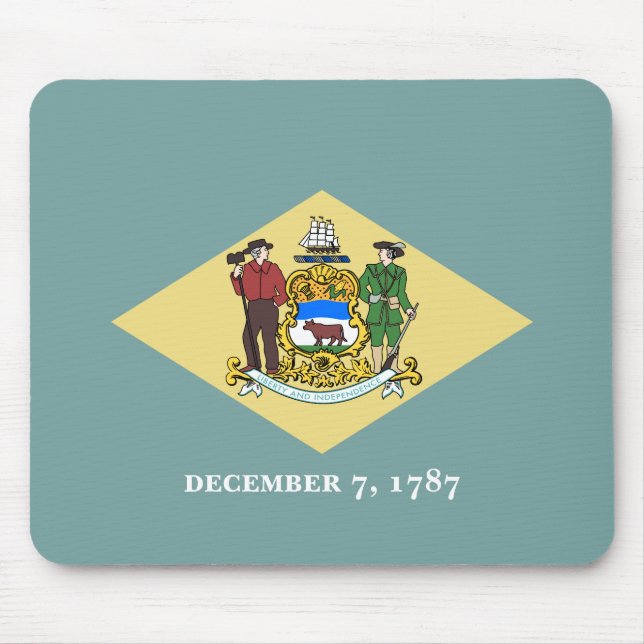 Delaware State Flag Mouse Mat (Front)