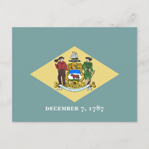 Delaware State Flag Postcard
